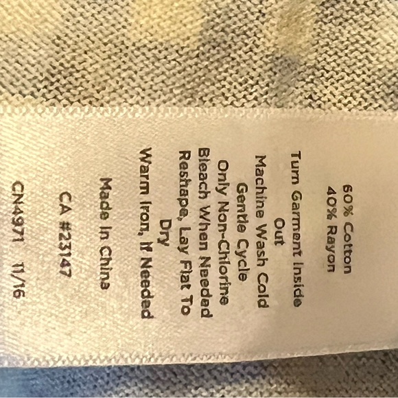 Talbots M Charming Navy Gingham Lightweight Cardigan - Picture 5 of 5